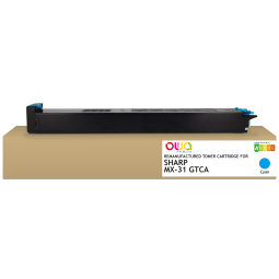 Gereviseerde toner OWA - standaard - cyaan - voor SHARP MX-31GTCA