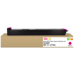 Gereviseerde toner OWA - standaard - magenta - voor SHARP MX-31 GTMA, SHARP MX-31 GTMA