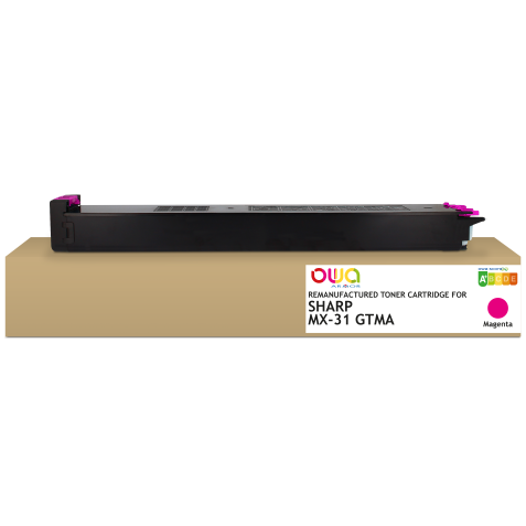 Toner remanufacturé OWA - standard - Magenta - pour SHARP MX-31 GTMA, SHARP MX-31 GTMA