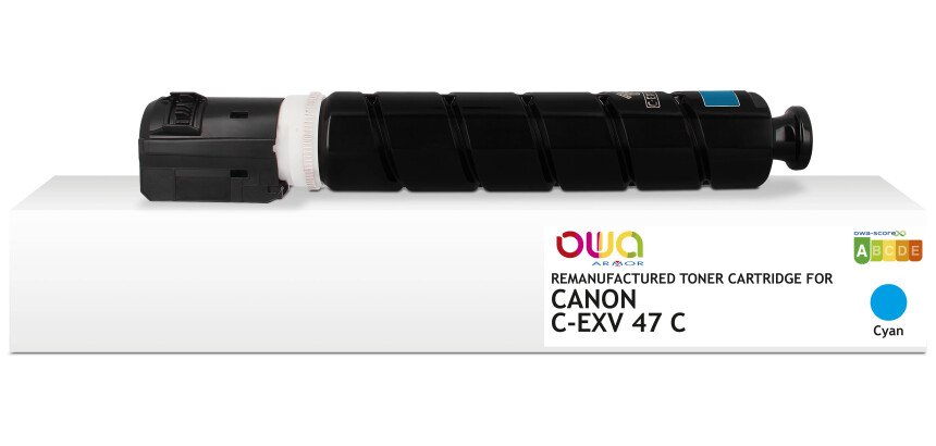 Toner remanufacturé OWA - standard - Cyan - pour CANON C-EXV47C