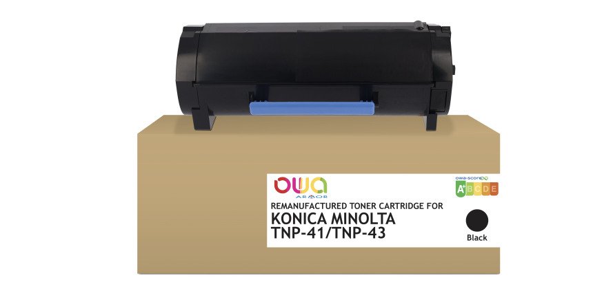 Toner remanufacturé OWA - standard - Noir - pour KONICA MINOLTA TNP-41, KONICA MINOLTA TNP-41, TNP-43, DEVELOP TNP-41, TNP-43