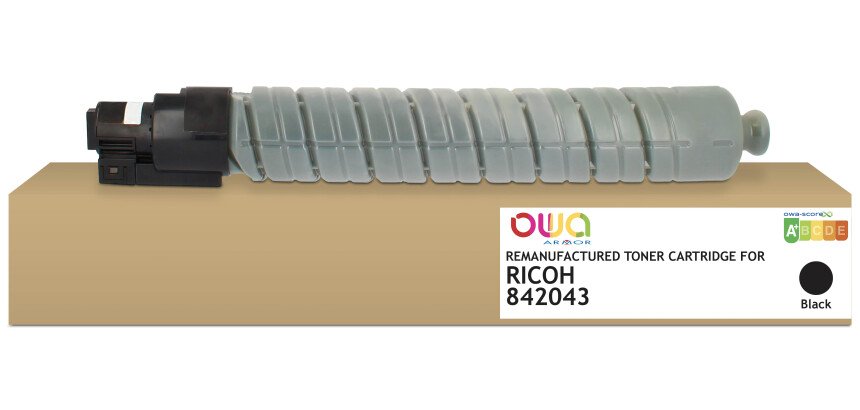 Toner remanufacturé OWA - standard - Noir - pour RICOH 841124, 842043, RICOH 842043