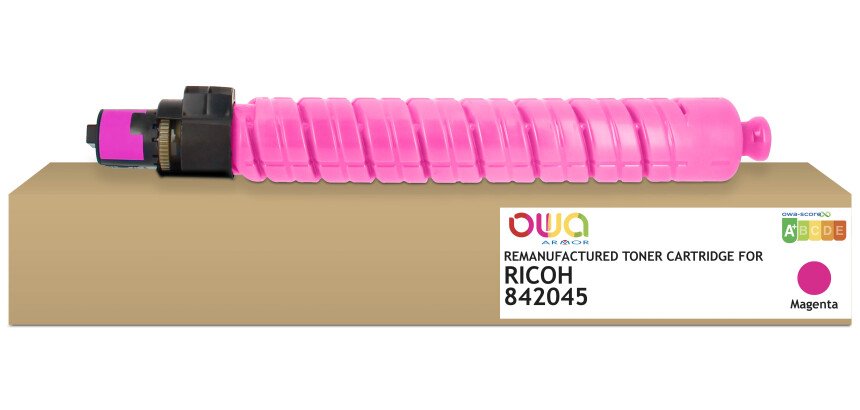 Toner remanufacturé OWA - standard - Magenta - pour RICOH 842045, 841126, RICOH 842045