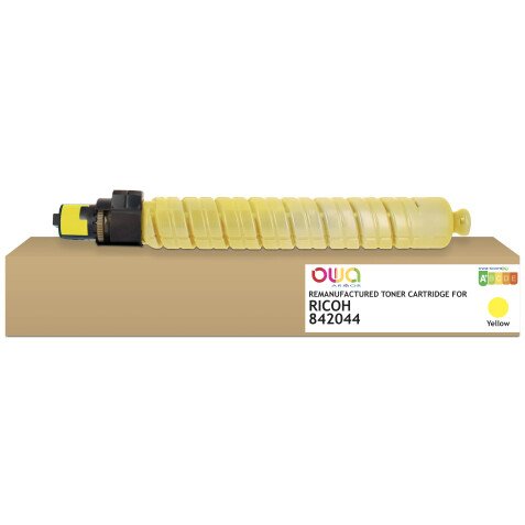 Gereviseerde toner OWA - standaard - geel - voor RICOH 842044, 841125, RICOH 842044