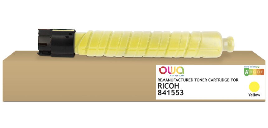 Toner remanufacturé OWA - standard - Jaune - pour RICOH 841553, RICOH 841553