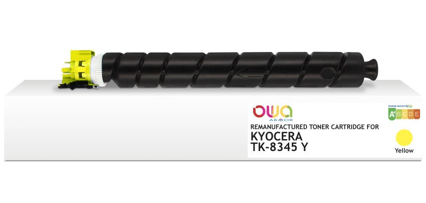 Toner remanufacturé OWA - standard - Jaune - pour KYOCERA TK-8345 Y