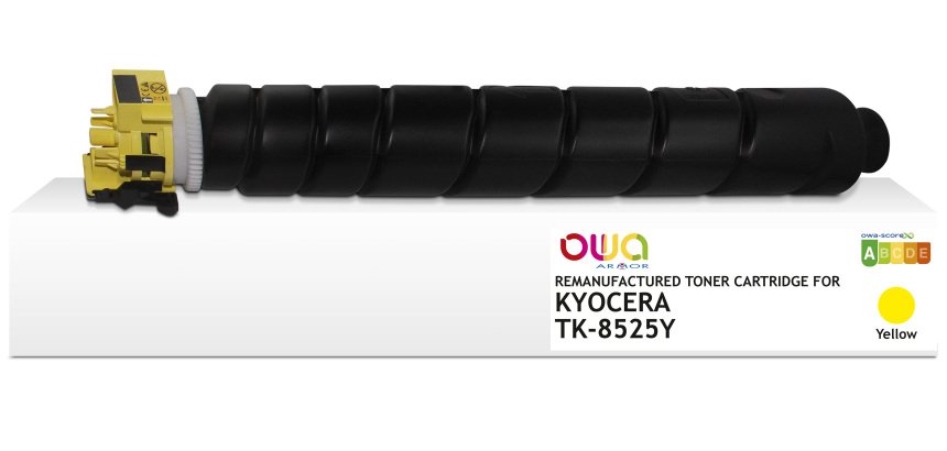 Toner remanufacturé OWA - standard - Yellow - pour KYOCERA TK-8525Y