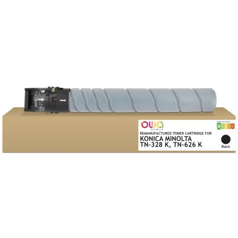 Toner remanufacturé OWA - standard - Noir - pour KONICA MINOLTA TN-328 K, TN-626 K