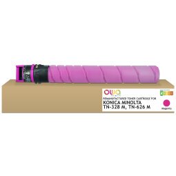 EN_Toner remanufacturé OWA - standard - Magenta - pour KONICA MINOLTA TN-328 M, TN-626 M