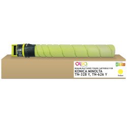 Toner remanufacturé OWA - standard - Jaune - pour KONICA MINOLTA TN-328 Y, TN-626 Y