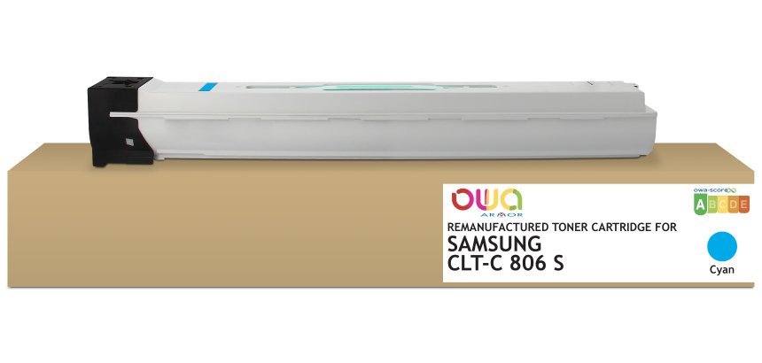 Toner remanufacturé OWA - standard - Cyan - pour SAMSUNG CLT-C806S/ELS, SAMSUNG CLT-C806S/ELS