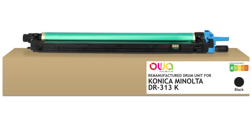 Remanufactured Drum OWA - Standard - Black - for KONICA MINOLTA DR-313K, DEVELOP DR-313 K