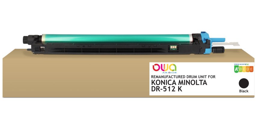 OWA Remanufactured Drum - Standard - Black - for KONICA MINOLTA DR-512K, DEVELOP A2XN1RH