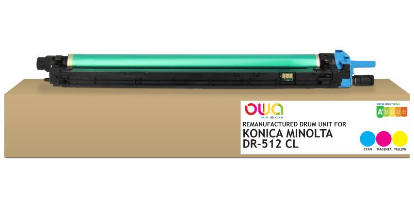 Tambour remanufacturé OWA - standard - 1x Cyan, 1x Magenta, 1x Jaune - pour KONICA MINOLTA DR-512, DEVELOP A2XN1TH