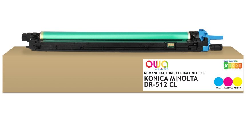 Tambour remanufacturé OWA - standard - 1x Cyan, 1x Magenta, 1x Jaune - pour KONICA MINOLTA DR-512, DEVELOP A2XN1TH