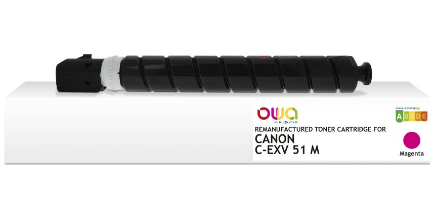 Toner remanufacturé OWA - standard - Magenta - pour CANON C-EXV 51 M, CANON C-EXV 51 M