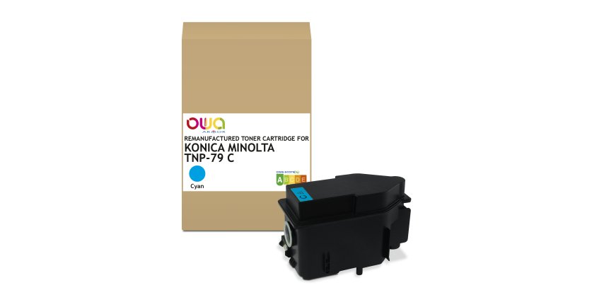 Toner remanufacturé OWA - standard - Cyan - pour KONICA MINOLTA TNP-79C