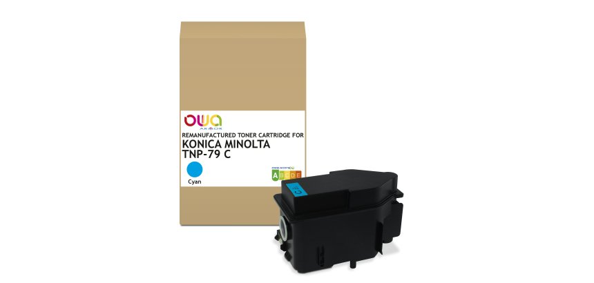 Toner remanufacturé OWA - standard - Cyan - pour KONICA MINOLTA TNP-79 C