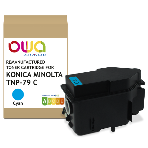 Toner remanufacturé OWA - standard - Cyan - pour KONICA MINOLTA TNP-79 C