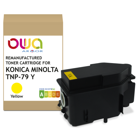 Toner remanufacturé OWA - standard - Jaune - pour KONICA MINOLTA TNP-79 Y