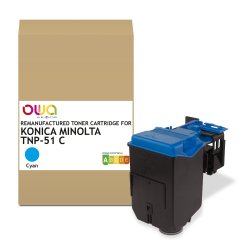 Toner remanufacturé OWA - standard - Cyan - pour KONICA MINOLTA TNP-51 C, TNP-50 C