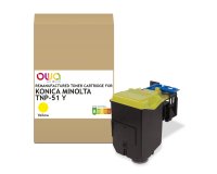 DE_Toner remanufacturé OWA - standard - Jaune - pour KONICA MINOLTA TNP-51 Y, TNP-50 Y