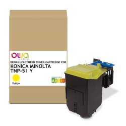 Toner remanufacturé OWA - standard - Jaune - pour KONICA MINOLTA TNP-51 Y, TNP-50 Y