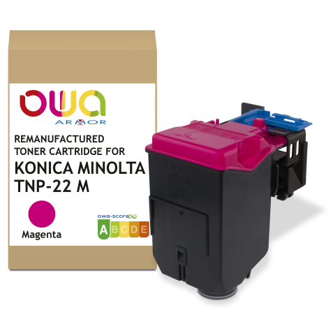 Toner remanufacturé OWA - standard - Magenta - pour KONICA MINOLTA TNP-22 M