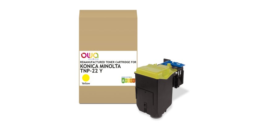 Toner remanufacturé OWA - standard - Jaune - pour KONICA MINOLTA TNP-22 Y