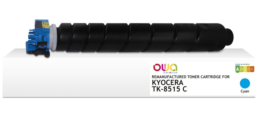 Toner remanufacturé OWA - standard - Cyan - pour KYOCERA TK-8515 C