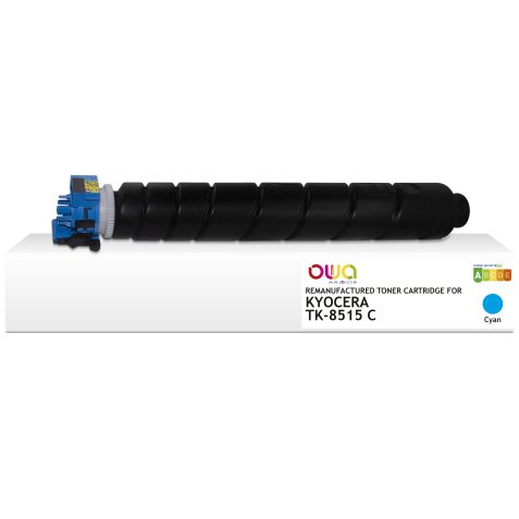 Toner remanufacturé OWA - standard - Cyan - pour KYOCERA TK-8515 C