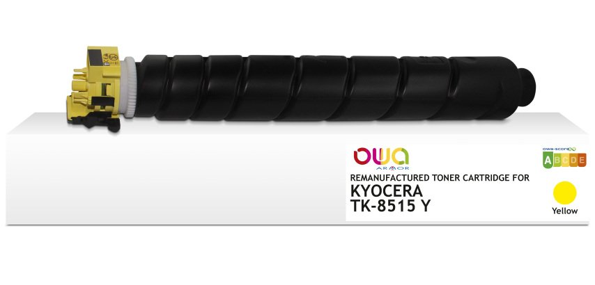 Toner remanufacturé OWA - standard - Jaune - pour KYOCERA TK-8515Y