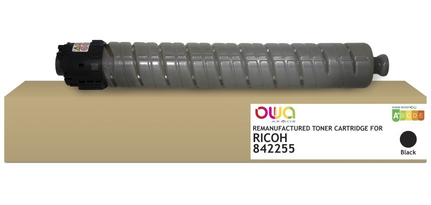 Toner remanufacturé OWA - standard - Noir - pour RICOH 842255
