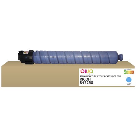 Toner remanufacturé OWA - standard - Cyan - pour RICOH 842258