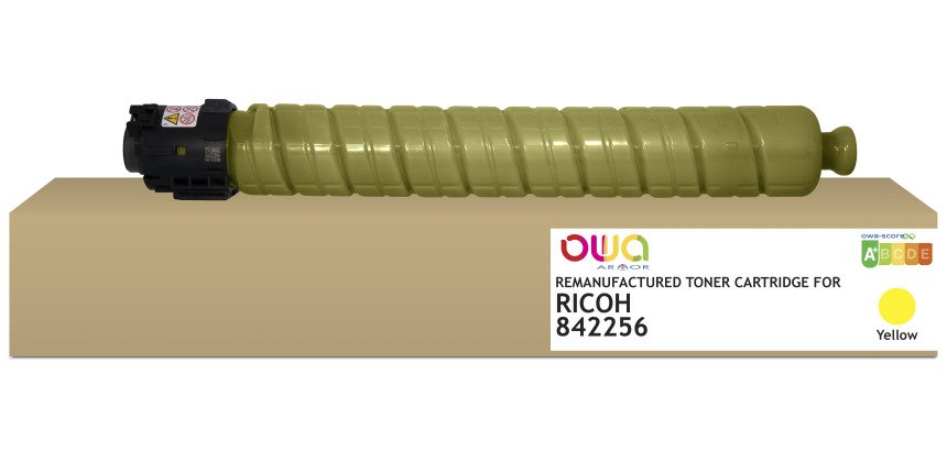 Toner remanufacturé OWA - standard - Jaune - pour RICOH 842256