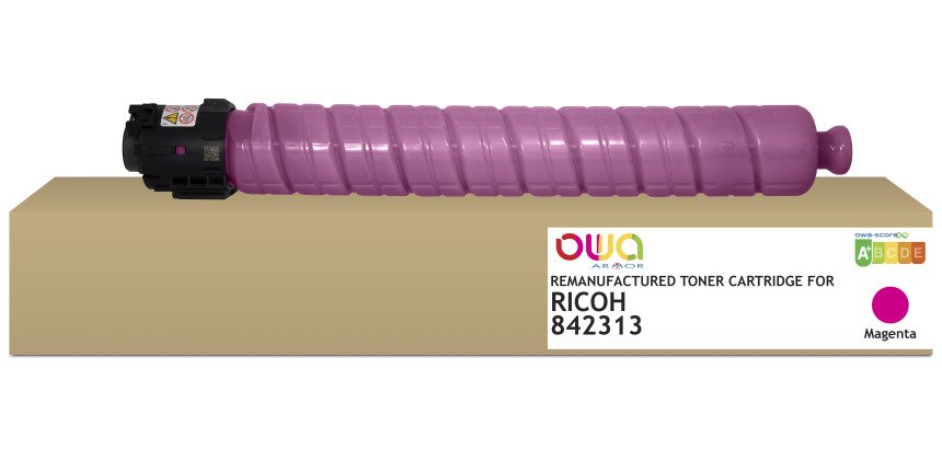 Toner remanufacturé OWA - standard - Magenta - pour RICOH 842313