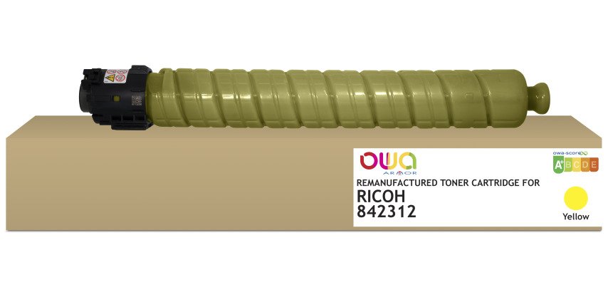 OWA Remanufactured Toner - Standard - Yellow - for RICOH 842312