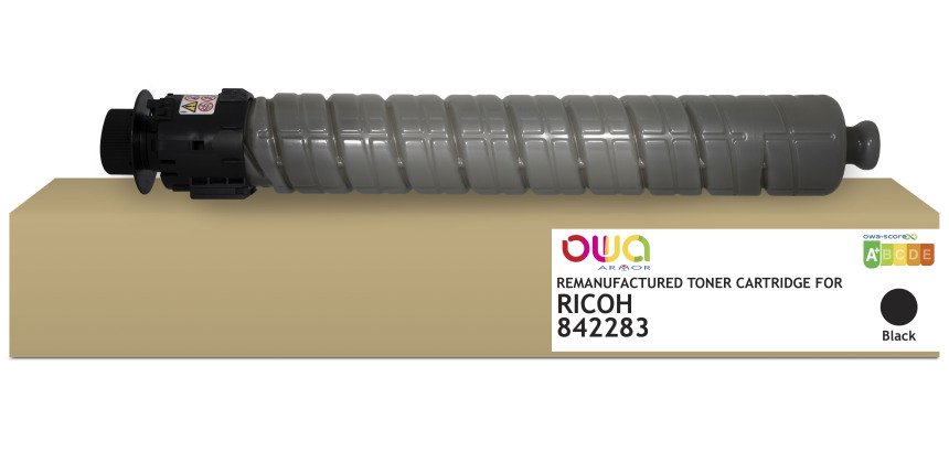 Toner remanufacturé OWA - standard - Noir - pour RICOH 842283