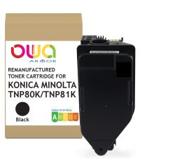 EN_Toner remanufacturé OWA - standard - Noir - pour KONICA MINOLTA TNP-80 K, TNP-81 K