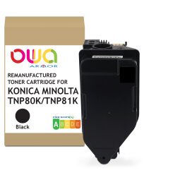Toner remanufacturé OWA - standard - Noir - pour KONICA MINOLTA TNP-80 K, TNP-81 K