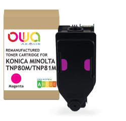Toner remanufacturé OWA - standard - Magenta - pour KONICA MINOLTA TNP-80 M, TNP-81 M