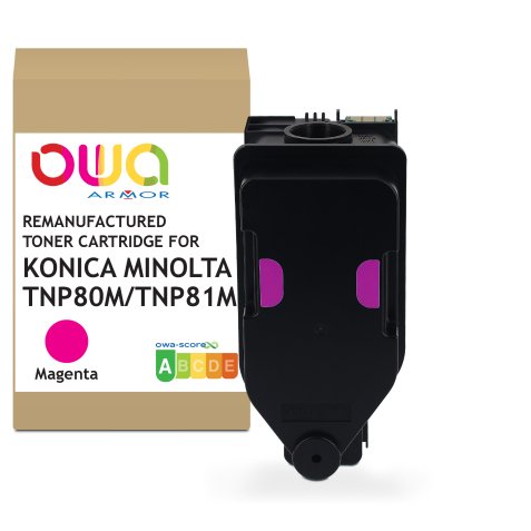 Toner remanufacturé OWA - standard - Magenta - pour KONICA MINOLTA TNP-80 M, TNP-81 M