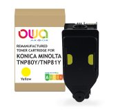 EN_Toner remanufacturé OWA - standard - Jaune - pour KONICA MINOLTA TNP-80 Y, TNP-81 Y