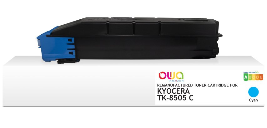 Toner remanufacturé OWA - standard - Cyan - pour KYOCERA TK-8505C