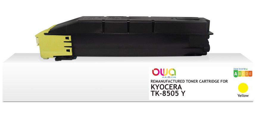 Toner remanufacturé OWA - standard - Jaune - pour KYOCERA TK-8505 Y