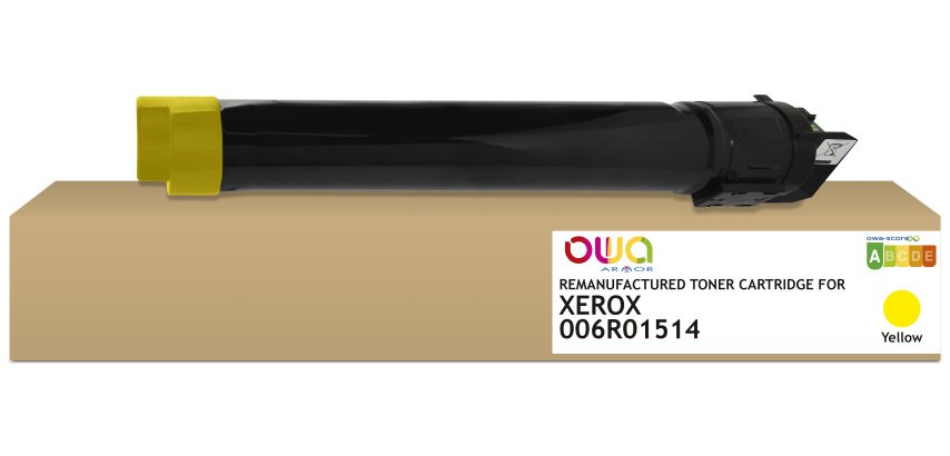 Toner remanufacturé OWA - standard - Jaune - pour XEROX 006R01514