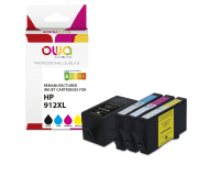 Pack de 4 cartouches OWA compatible HP912XL Noir Cyan Magenta Jaune pour imprimante jet d'encre