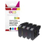 Pack de 4 cartouches d'encre remanufacturées OWA - haute capacité - Noir Cyan Magenta Jaune - pour BROTHER LC-227XLBK, LC-225XLC, LC-225XLM, LC-225XLY