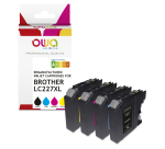 Pack de 4 cartouches d'encre remanufacturées OWA - haute capacité - Noir Cyan Magenta Jaune - pour BROTHER LC-227XLBK, LC-225XLC, LC-225XLM, LC-225XLY