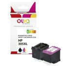Pack de 2 cartouches d'encre remanufacturées OWA - haute capacité - Noir 3 Couleurs - pour HP 305XL